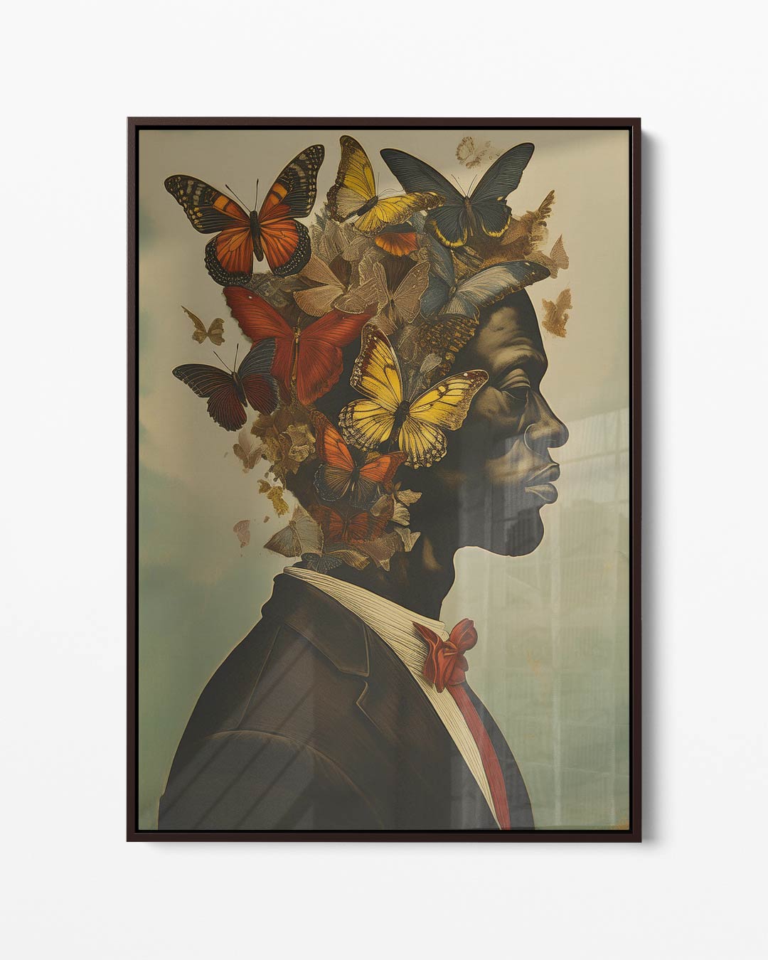 Vlinders van Vrijheid – portret kunstwerk als wanddecoratie