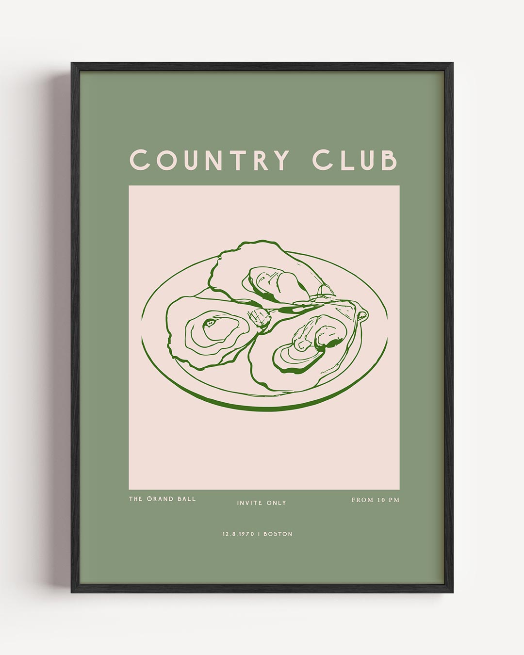 Chique Country Club – College Club portret poster als wanddecoratie