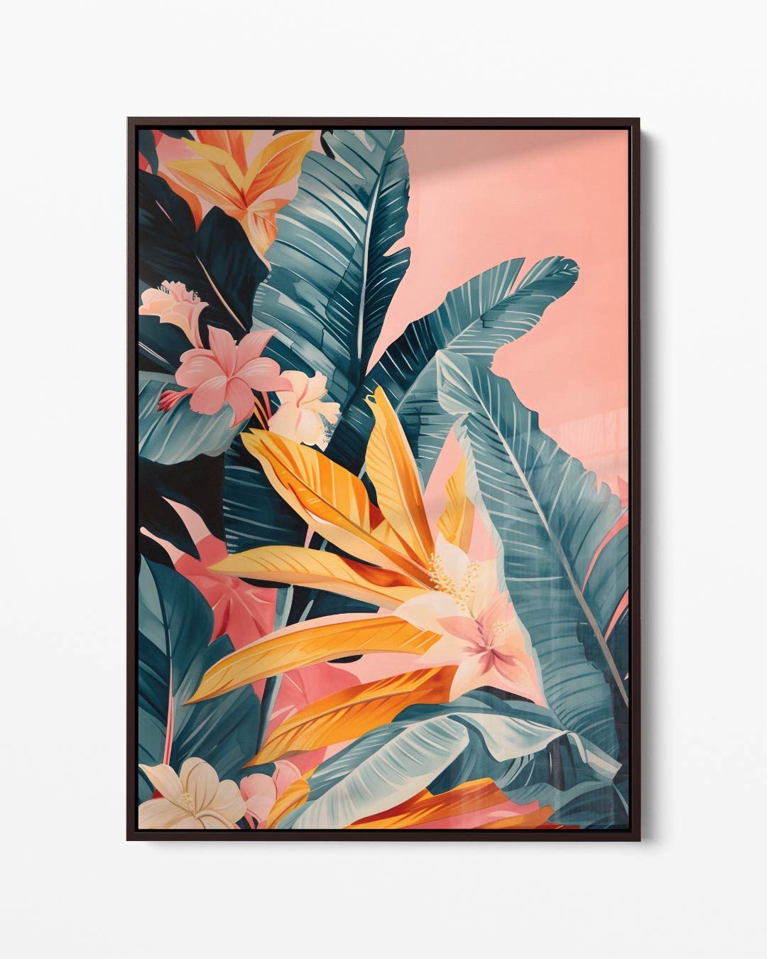 Tropische Bloemenpracht – portret kunstwerk als wanddecoratie