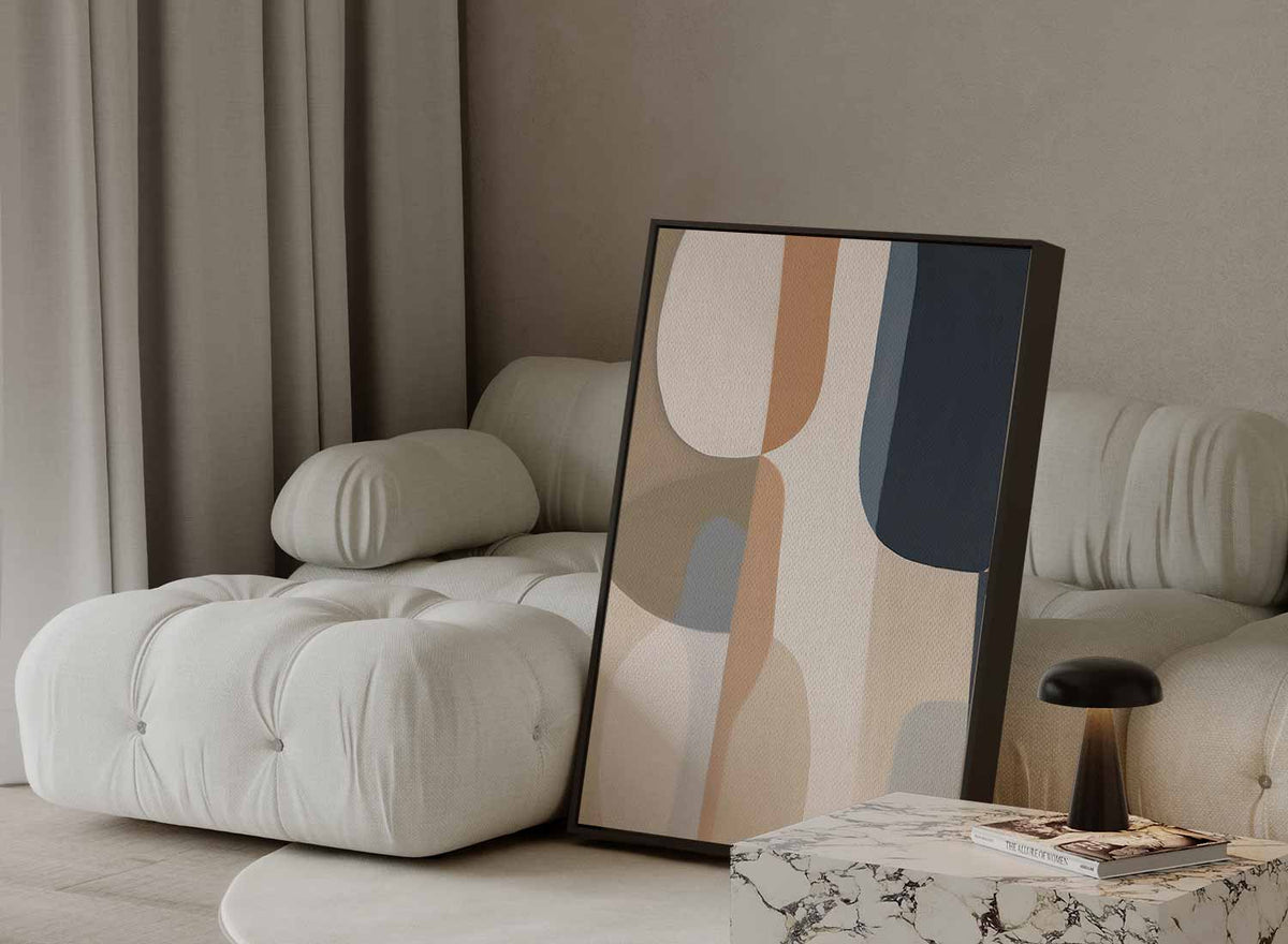 MODERNE ABSTRACTE VORMEN – canvas wanddecoratie in portret formaat