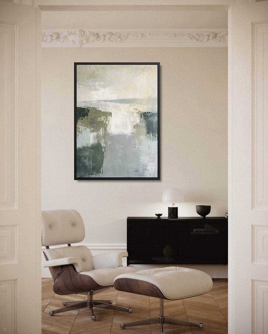 Rustige kleurencompositie – staand wanddecoratie kunstwerk