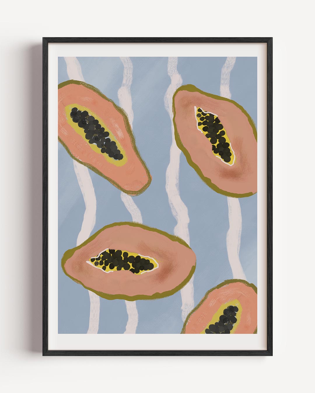 Tropische Papaya Paradijs – keuken portret poster als wanddecoratie