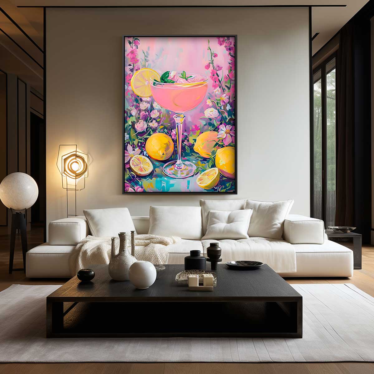 Citrus Bloemenpracht – canvas wanddecoratie in portret formaat
