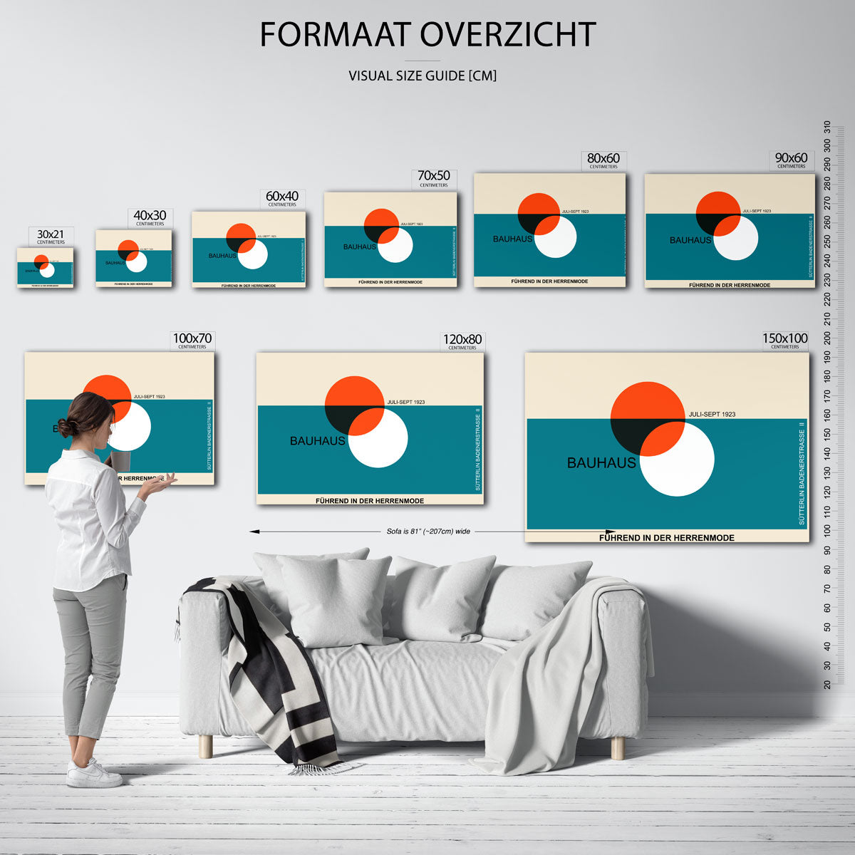 Vormen en kleurvlakken – Bauhaus poster als geometrische wanddecoratie