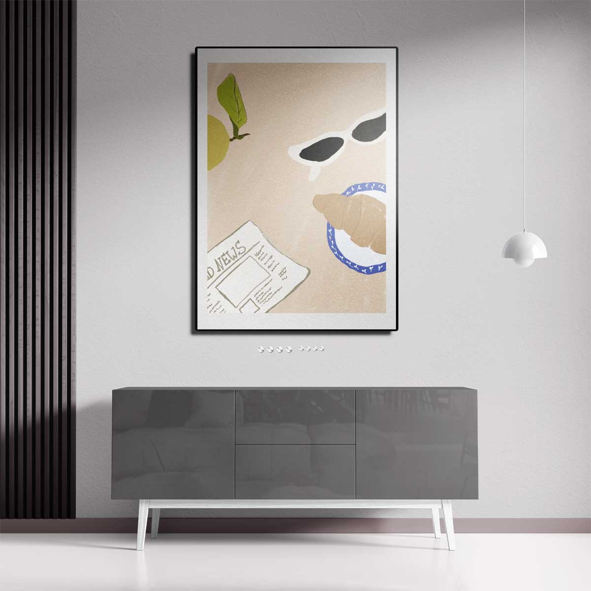 Ontspannen Zondagochtend Stilleven – canvas kunstwerk als wanddecoratie