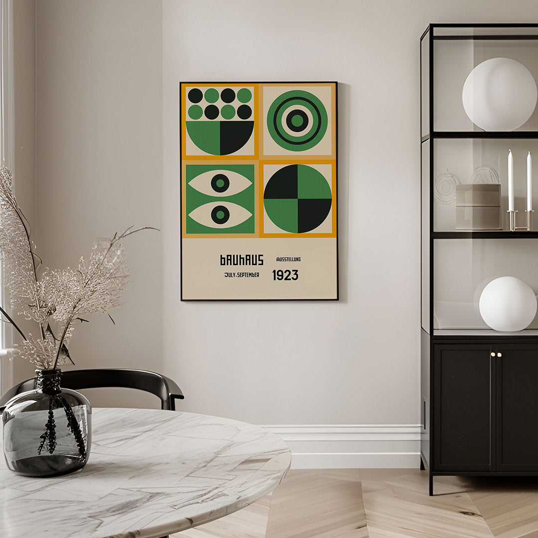 Vorm en balans – geometrische Bauhaus poster in staand formaat