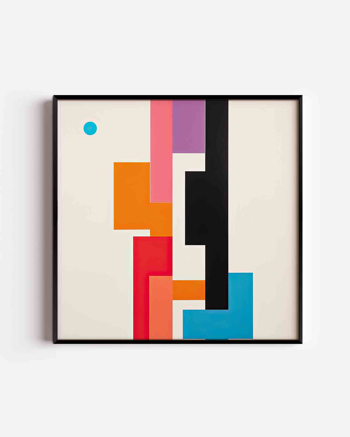 Geometrische vormen – kleurrijke illustratie poster als wanddecoratie