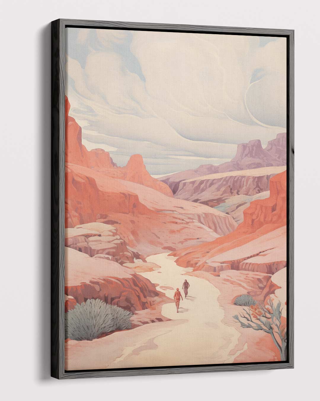 Wandeling door de Canyon – canvas wanddecoratie in portret formaat