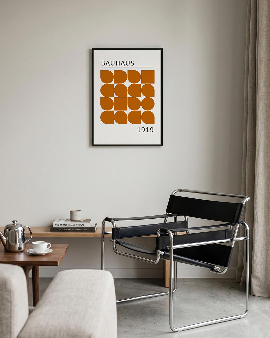 – geometrische Bauhaus poster in staand formaat
