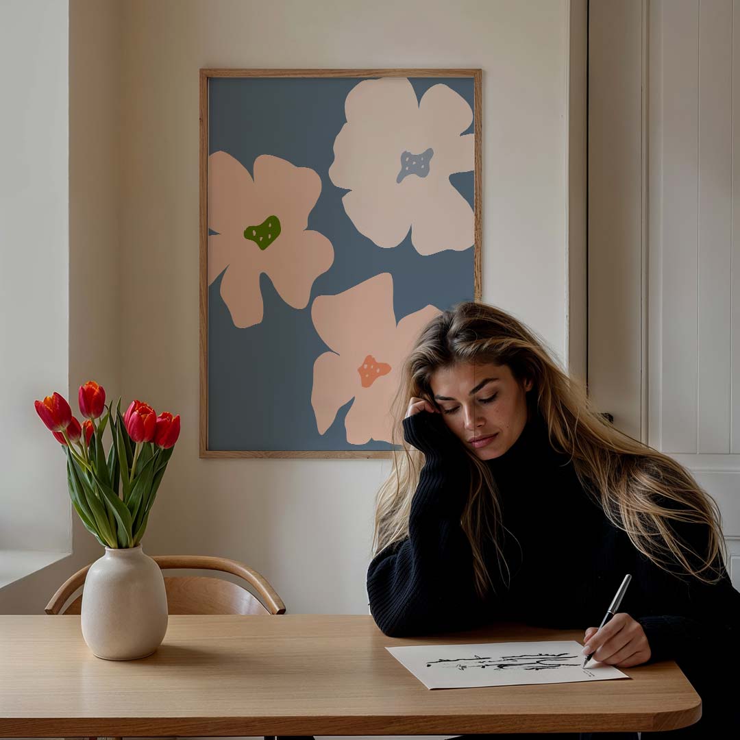 Stijlvolle Bloemenposter – bloemen poster in staand formaat