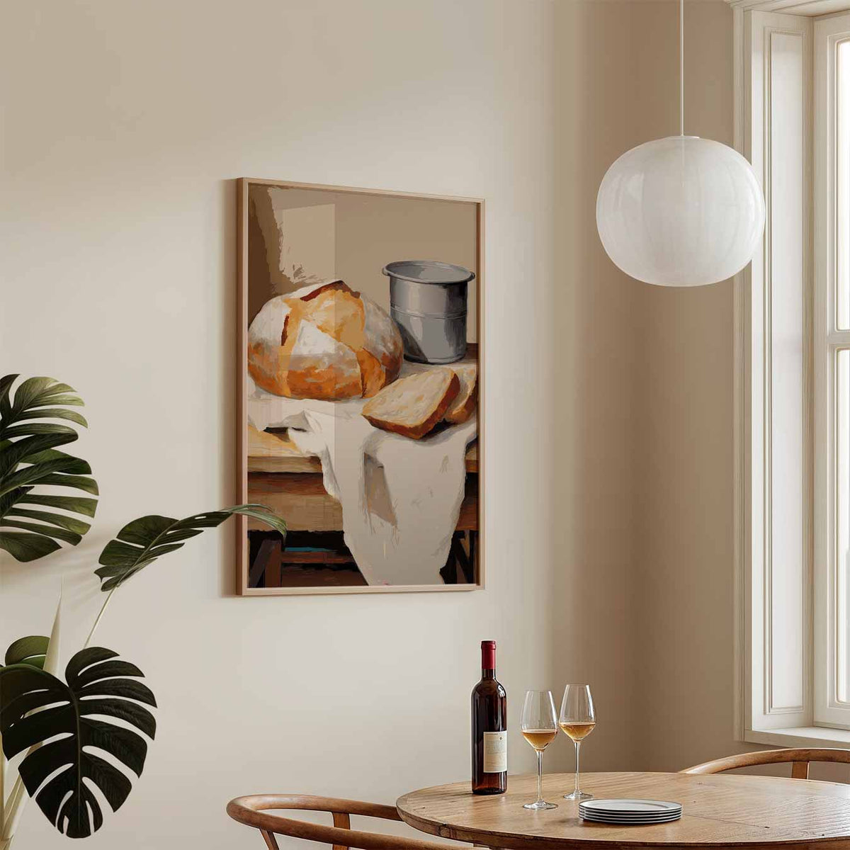 Gezellig Brood Stilleven – keukenposter in staand formaat