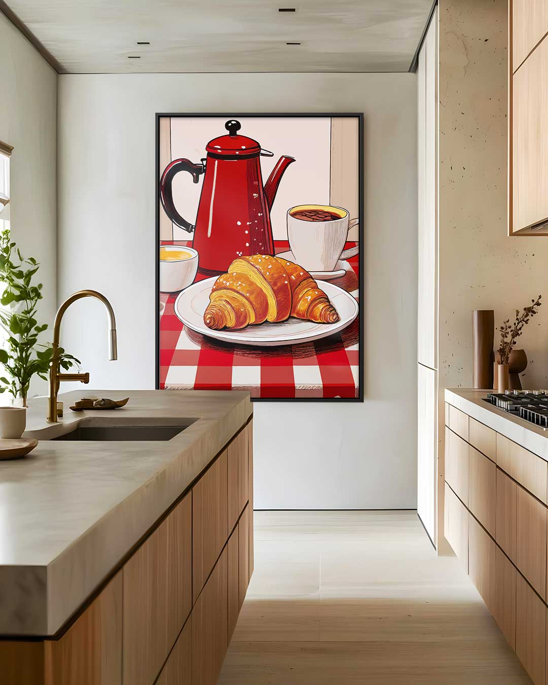 Heerlijke Franse Ontbijtsfeer – staand kunstwerk voor modern interieur