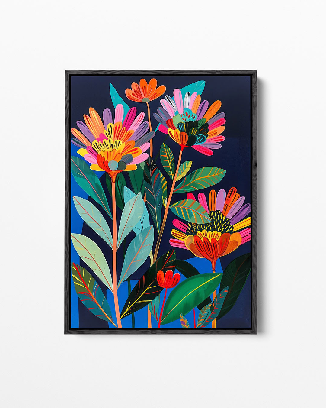 Kleurrijke bloemen – staand wanddecoratie kunstwerk