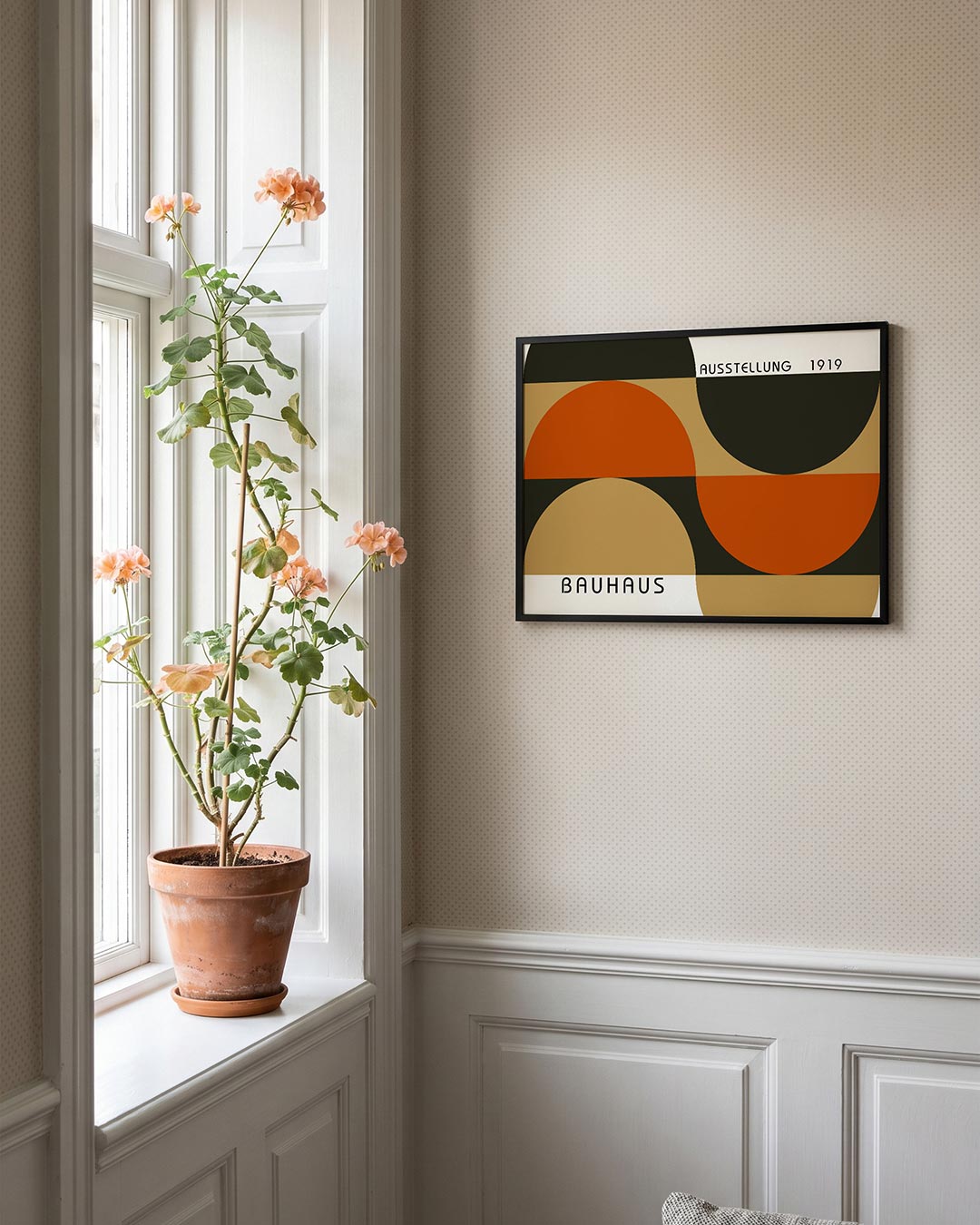 Vorm en balans – liggende Bauhaus poster voor aan de muur