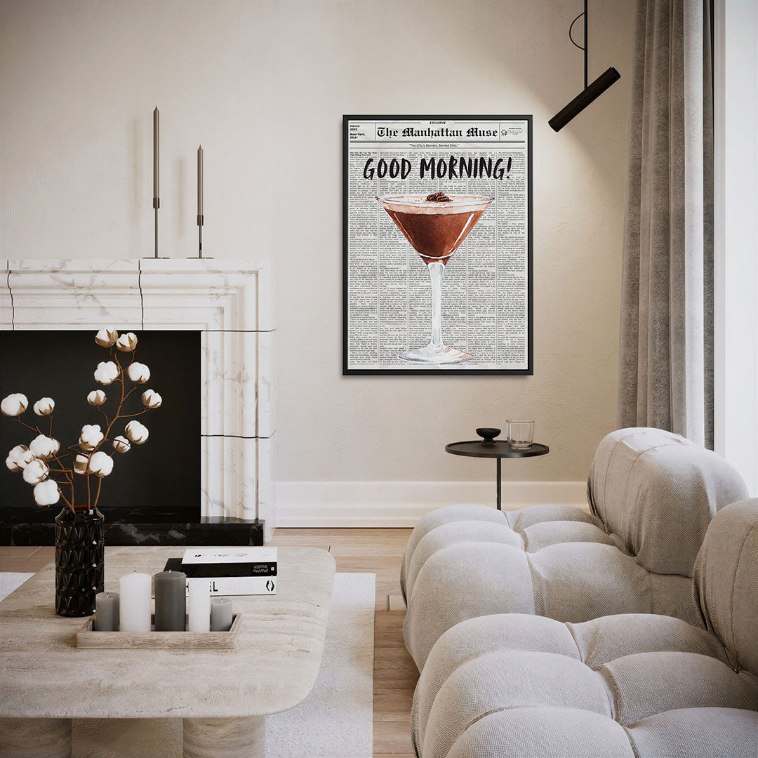 Cocktail illustratie – staand wanddecoratie kunstwerk