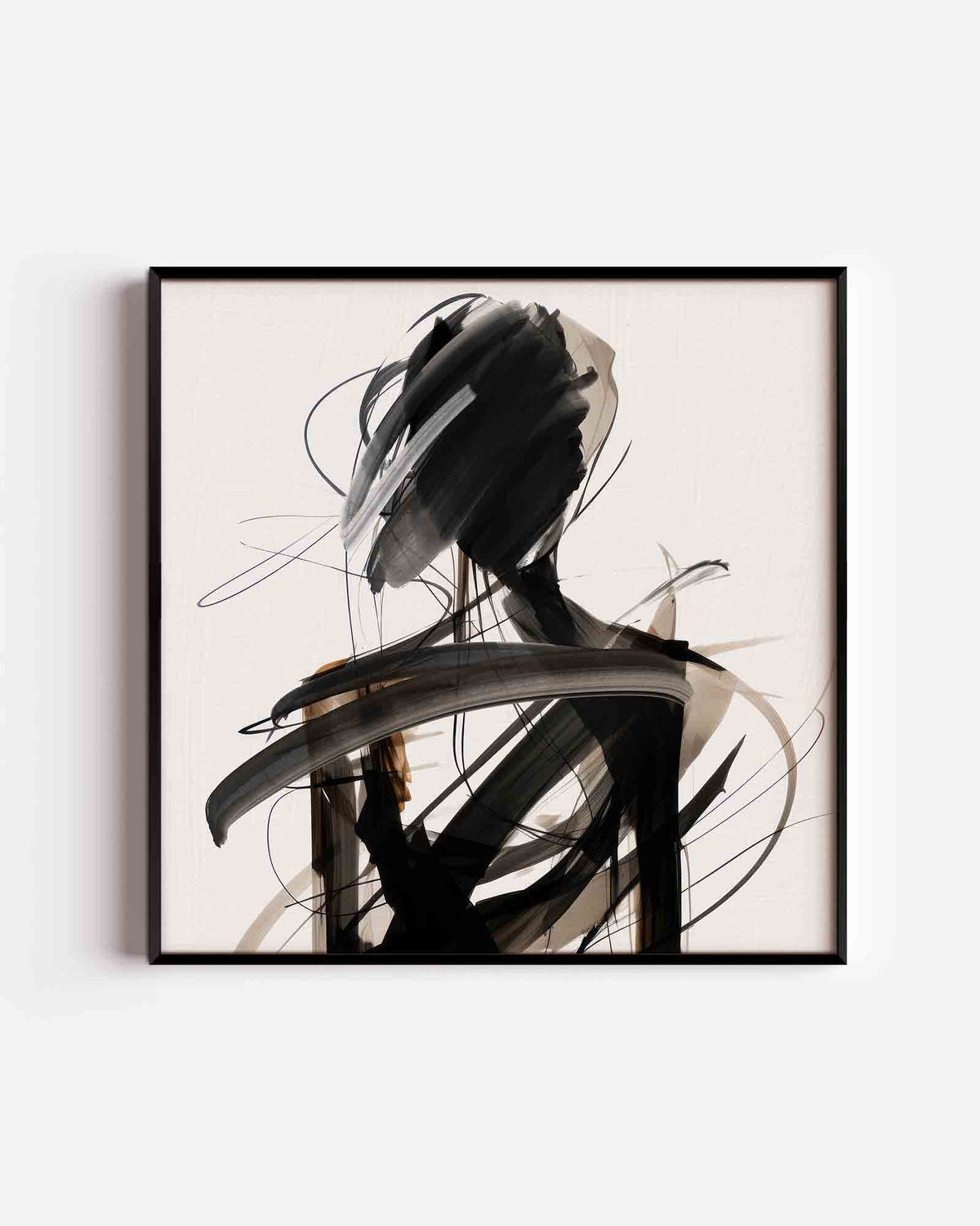 Abstracte figuur – zacht abstracte vierkante poster als wanddecoratie