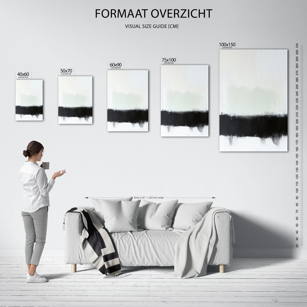 Kleuren – staand wanddecoratie kunstwerk