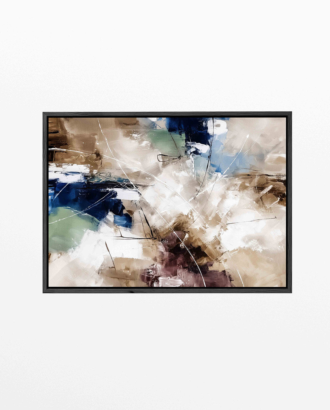 Dynamische kleurenexplosie – Energiek – liggend abstract kunstwerk