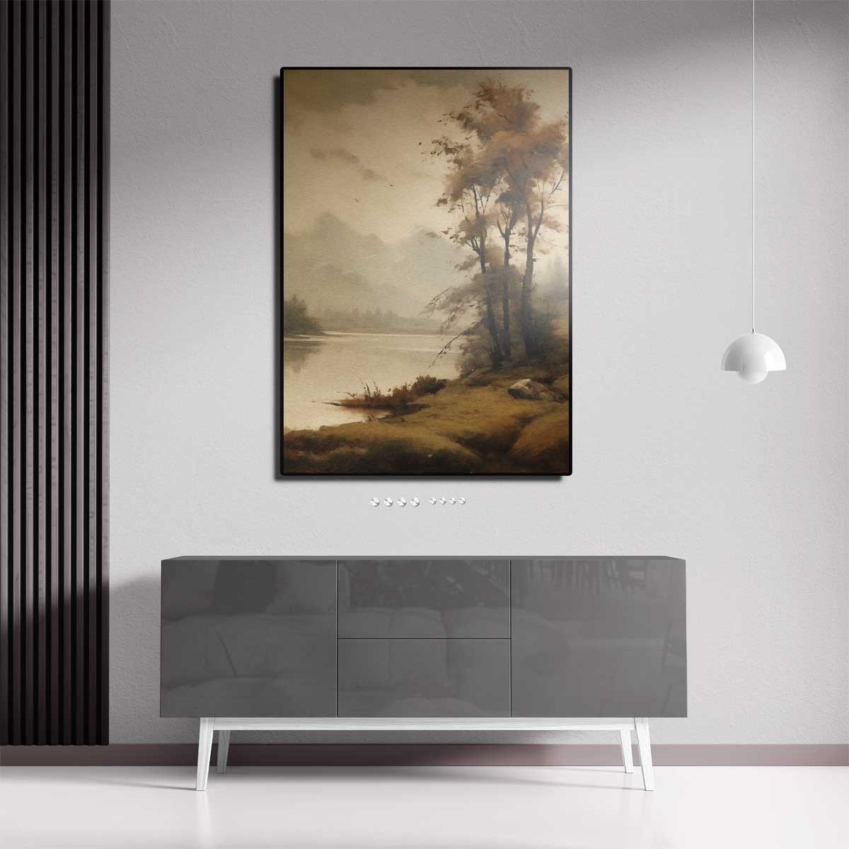 Dromerig Herfstlandschap – staande wandkunst voor woonkamer of interieur