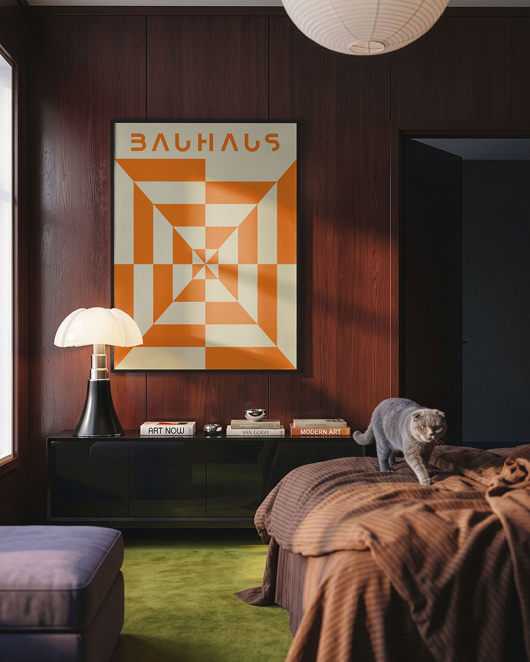 Vorm en kleur – geometrische Bauhaus poster in staand formaat