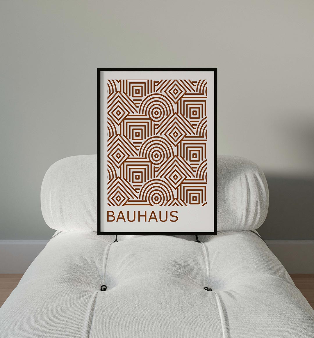 Lijnen en patronen – moderne Bauhaus wandkunst als poster