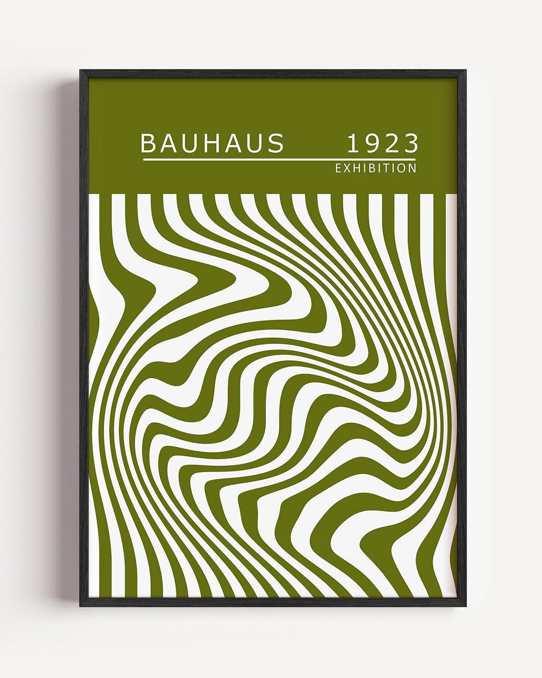 Golvend lijnenspel – staande Bauhaus poster als wanddecoratie
