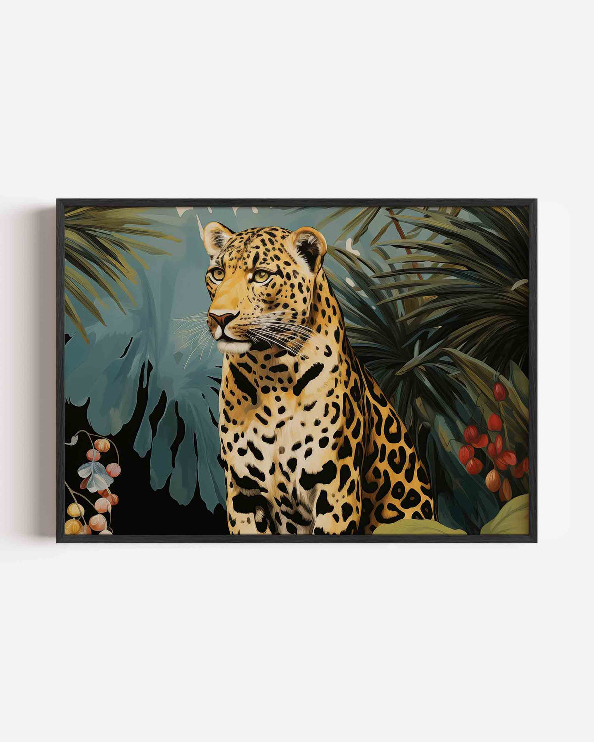 Luipaard in jungle – jungle landscape poster als wanddecoratie