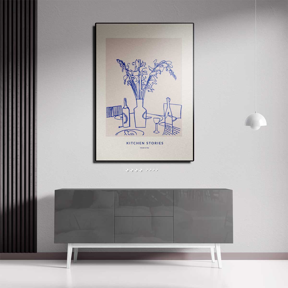 Keukenverhalen 8PM – staande wandkunst voor woonkamer of interieur
