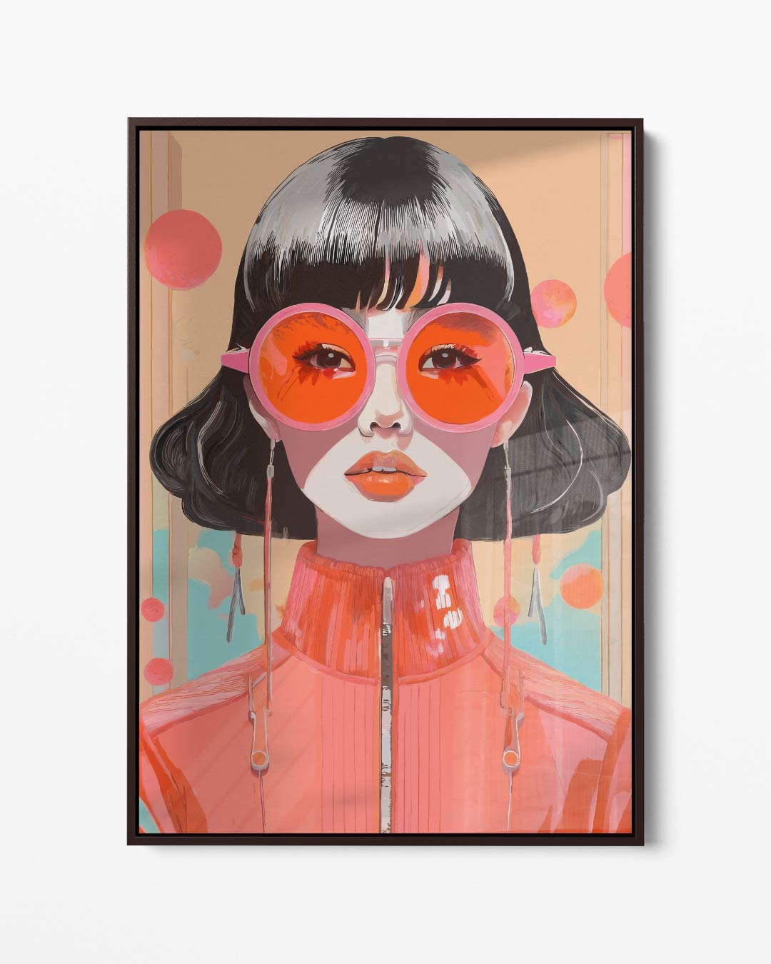Retro Pop Art Portret – portret kunstwerk als wanddecoratie