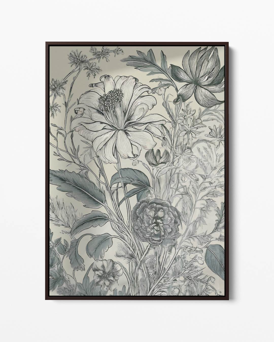 Botanische Bloementekening – portret kunstwerk als wanddecoratie