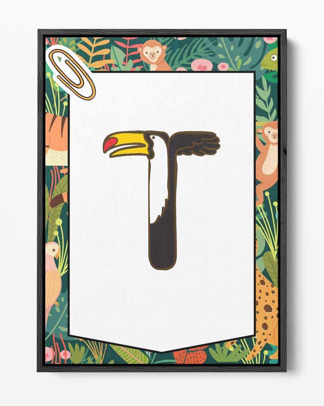 T is voor Toekan – portret kunstwerk als wanddecoratie