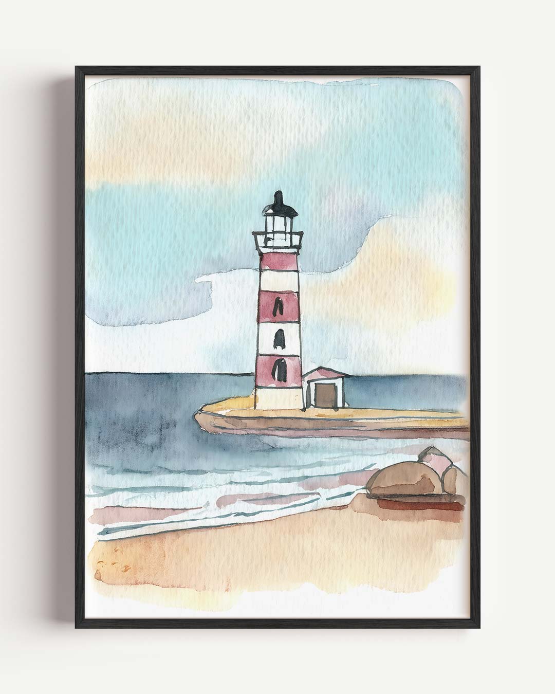 Dromerige Vuurtoren aan de Kust – dieren portret poster als wanddecoratie