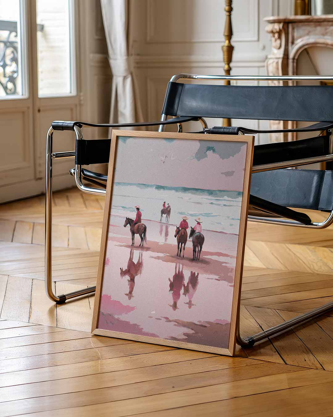 Strandpaarden Wanddecoratie – staande muurposter voor Pasen