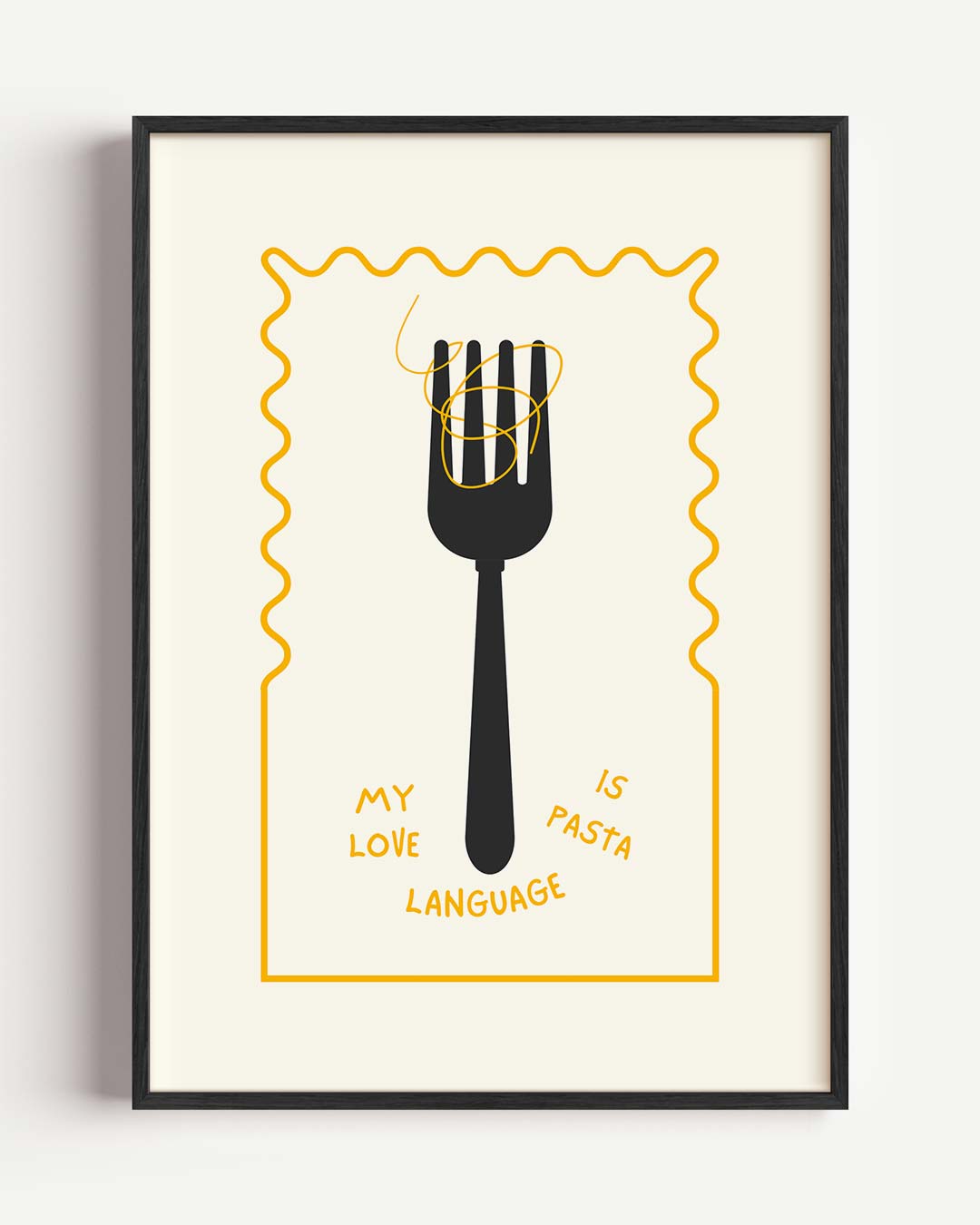 Pasta Liefdestaal – zomer portret poster als wanddecoratie