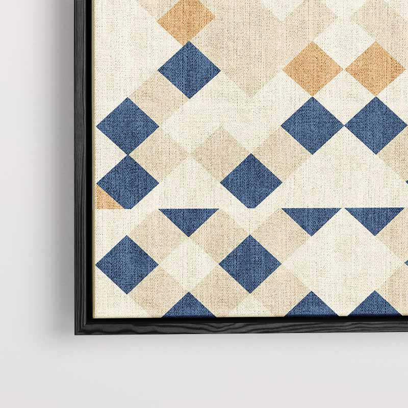 Geometrische Patronen Mozaïek – modern portret kunstwerk van WallArtistic