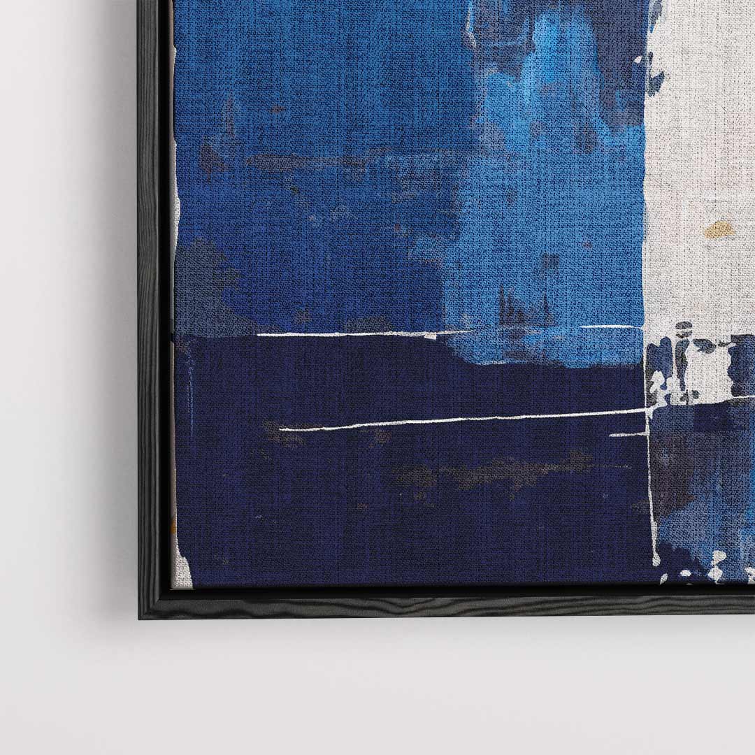 Blauwe Abstracte Harmonie – dibond kunstwerk als wanddecoratie