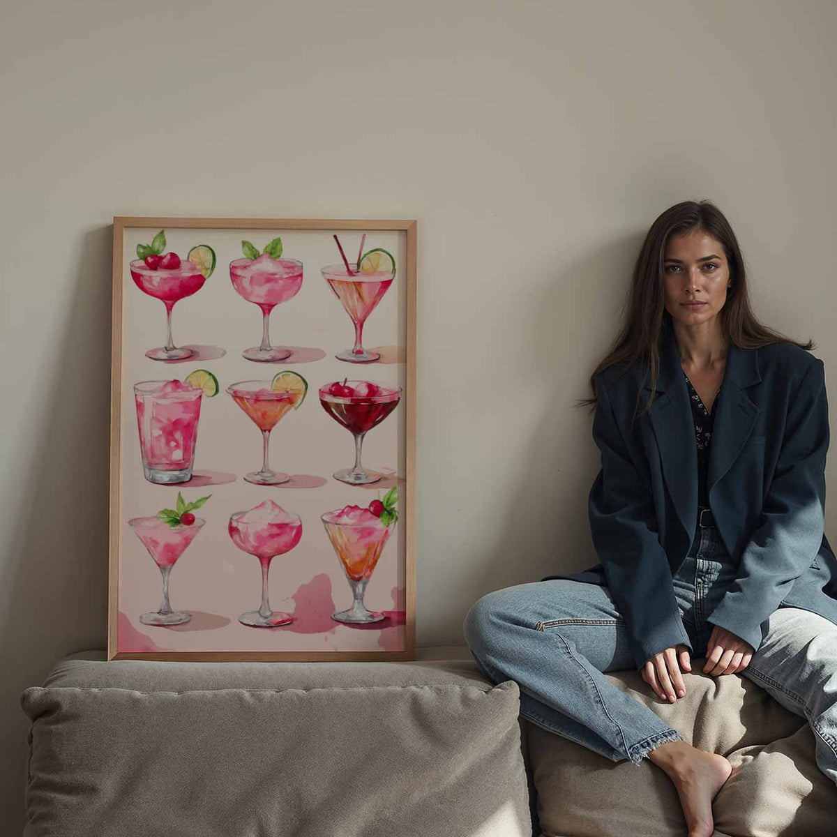 Sprankelende Cocktails – staande keuken wanddecoratie van WallArtistic
