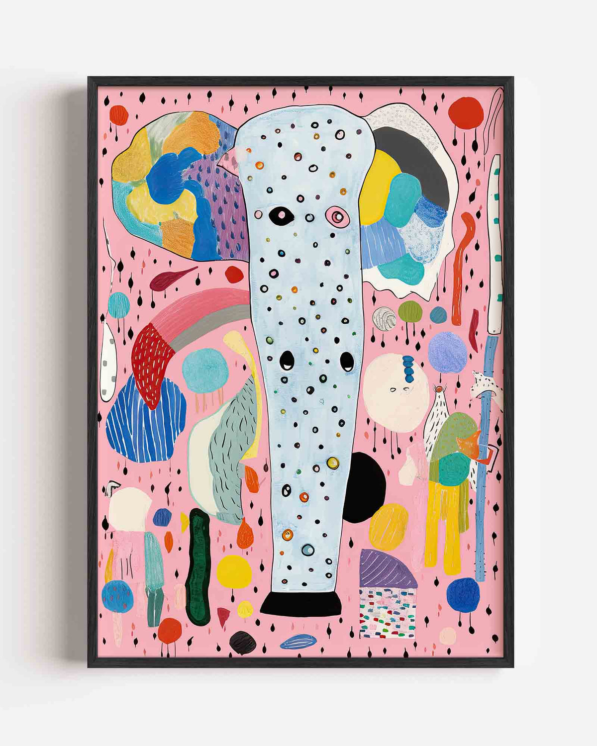 Abstracte vormen en kleuren – kids portret poster als wanddecoratie