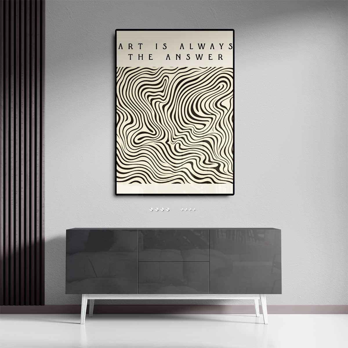 Kunst als Antwoord – staand kunstwerk voor modern interieur