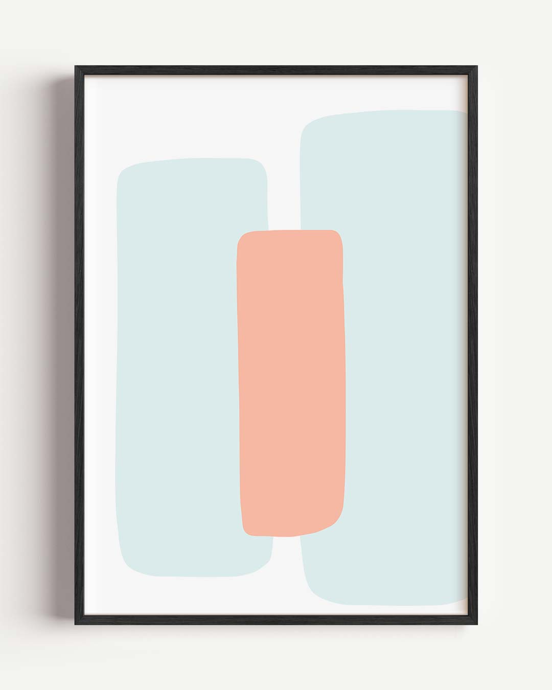 Zachte Kleuren Abstracte – kleurrijke abstracte portret poster als wanddecoratie