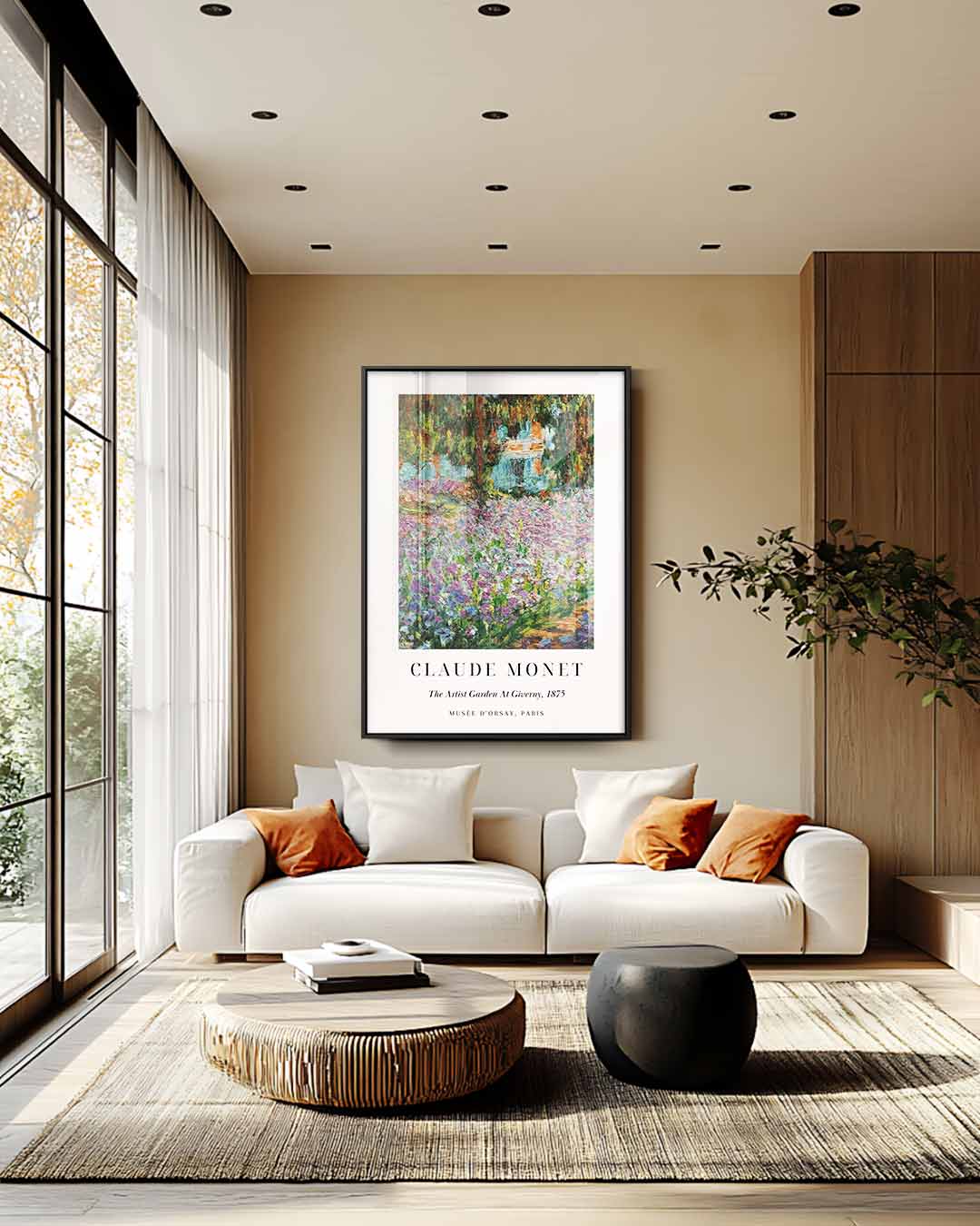 Impressionistisch Tuinlandschap – staand kunstwerk voor modern interieur