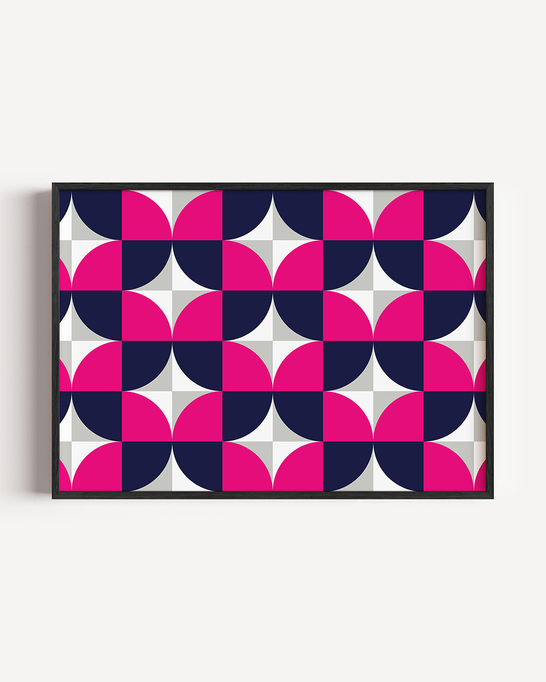 Vormritme en kleur – liggende Bauhaus poster als wanddecoratie
