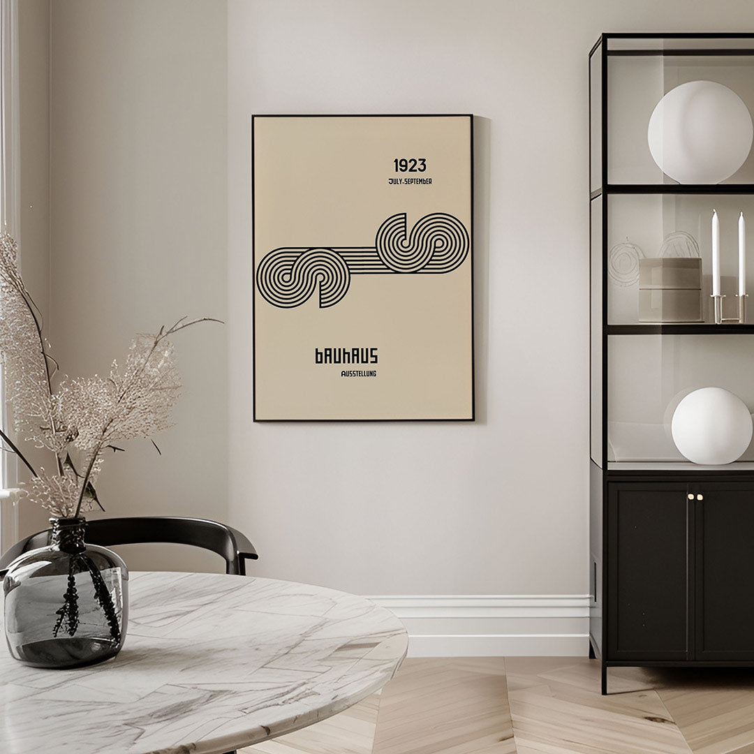 Abstracte – geometrische Bauhaus poster in staand formaat