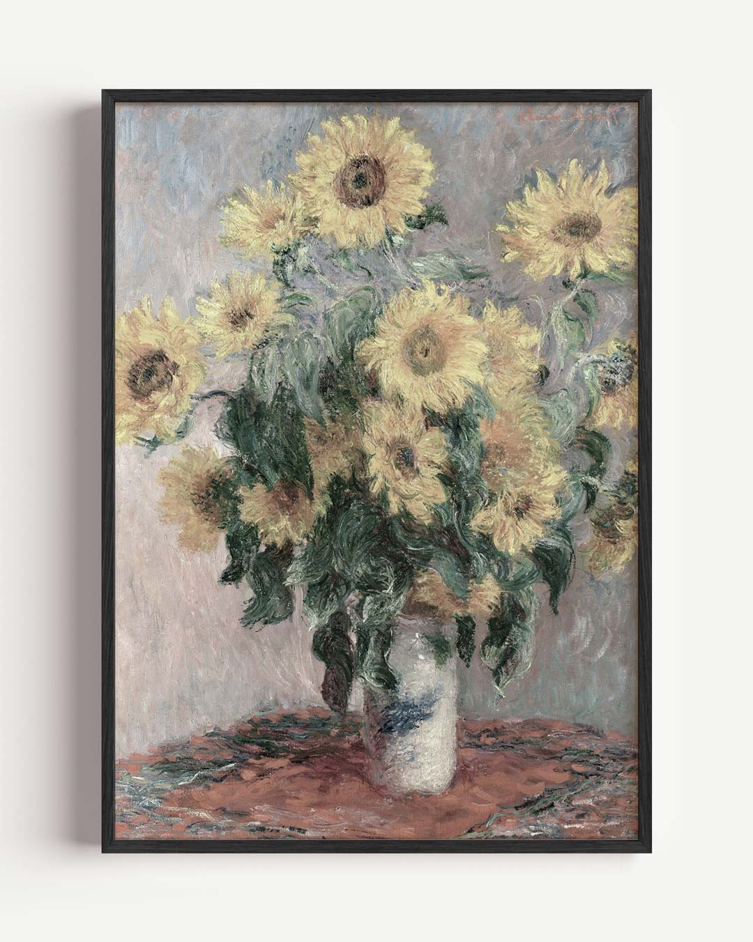 Zonnebloemen Vaas – vintage portret poster als wanddecoratie