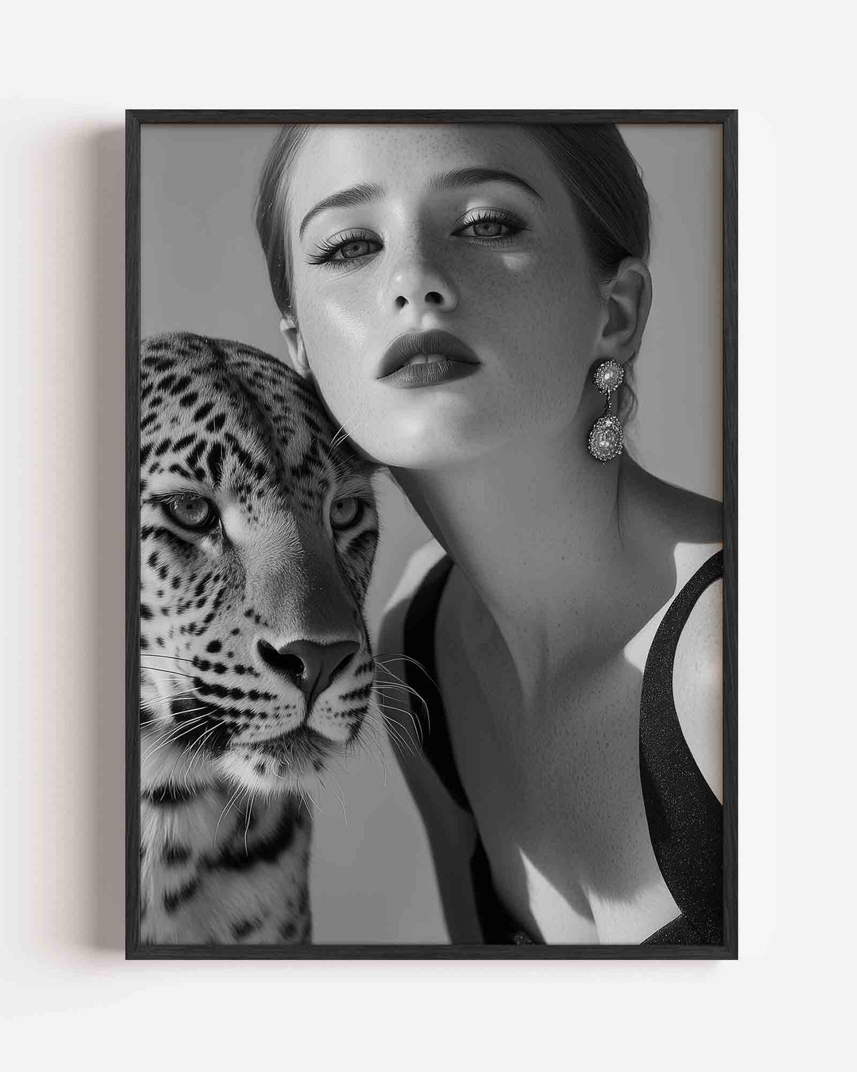 Portret met luipaard – Pop Art portret poster als wanddecoratie