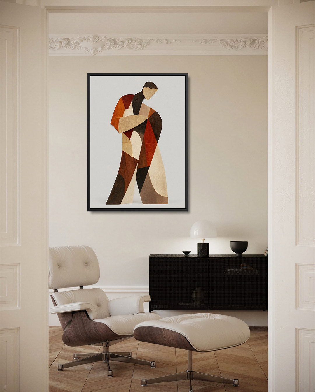 Geometrische figuren – staand wanddecoratie kunstwerk