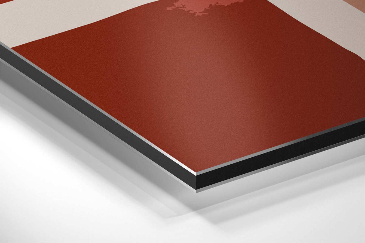 Warm Abstract Grid – canvas kunstwerk als wanddecoratie