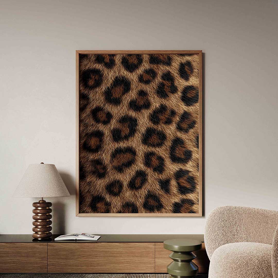 Luipaardpatroon – safari poster in staand formaat