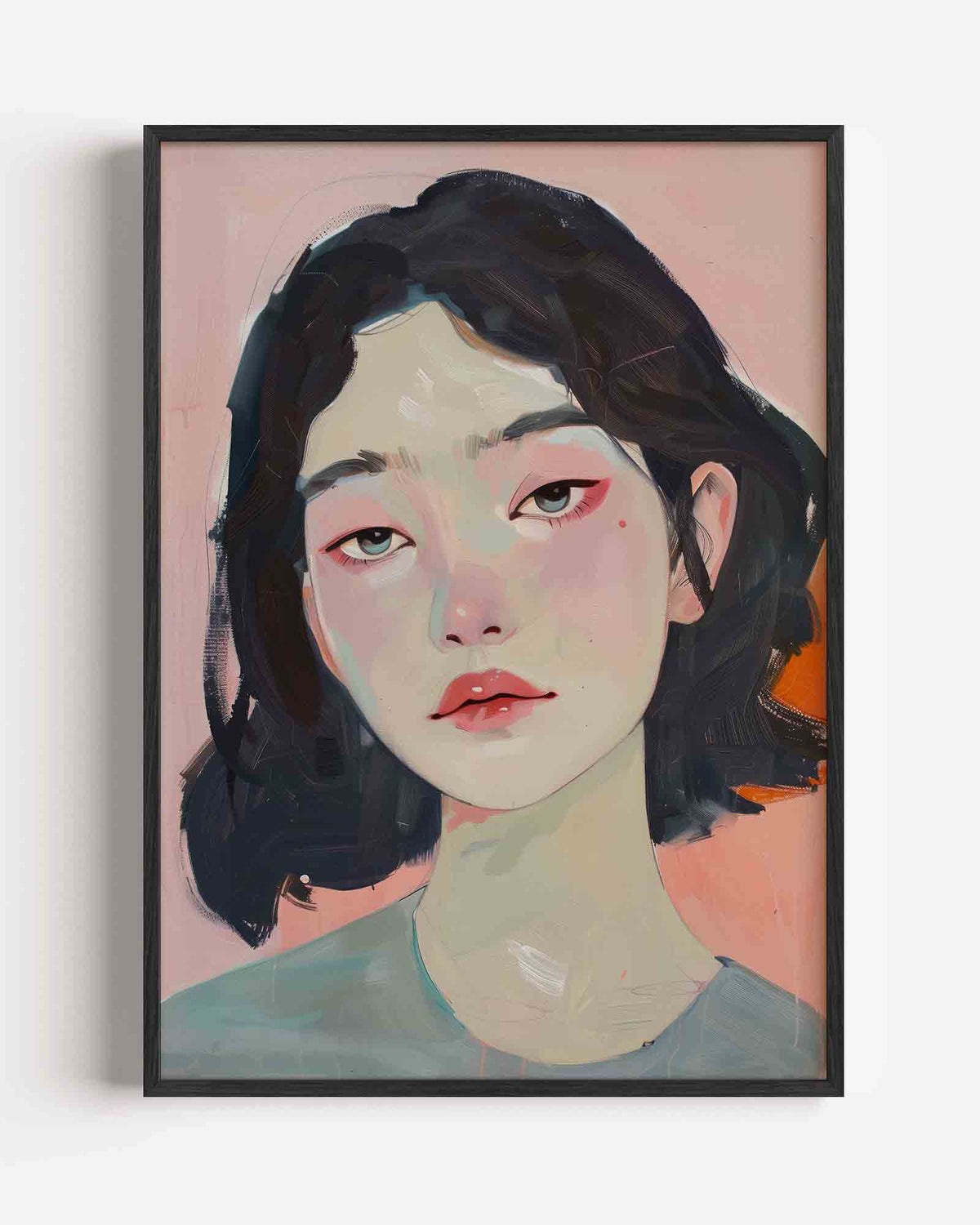 Portret van vrouw – hedendaagse illustratie portret poster als wanddecoratie