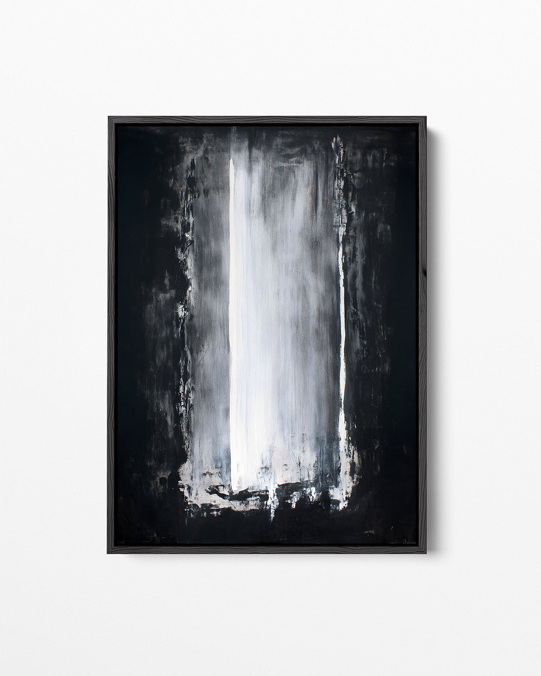 Monochrome vertical harmonie – staand wanddecoratie kunstwerk